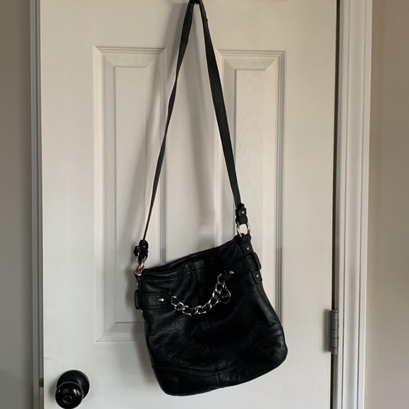 Vintage Coach Chain Duffel Crossbody pebbled leather Shoulder bag purse - Picture 4 of 12